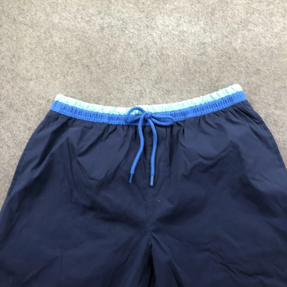 Southern Marsh Swim Trunks Mens Medium Blue Elastic Waist Drawstring Lined
